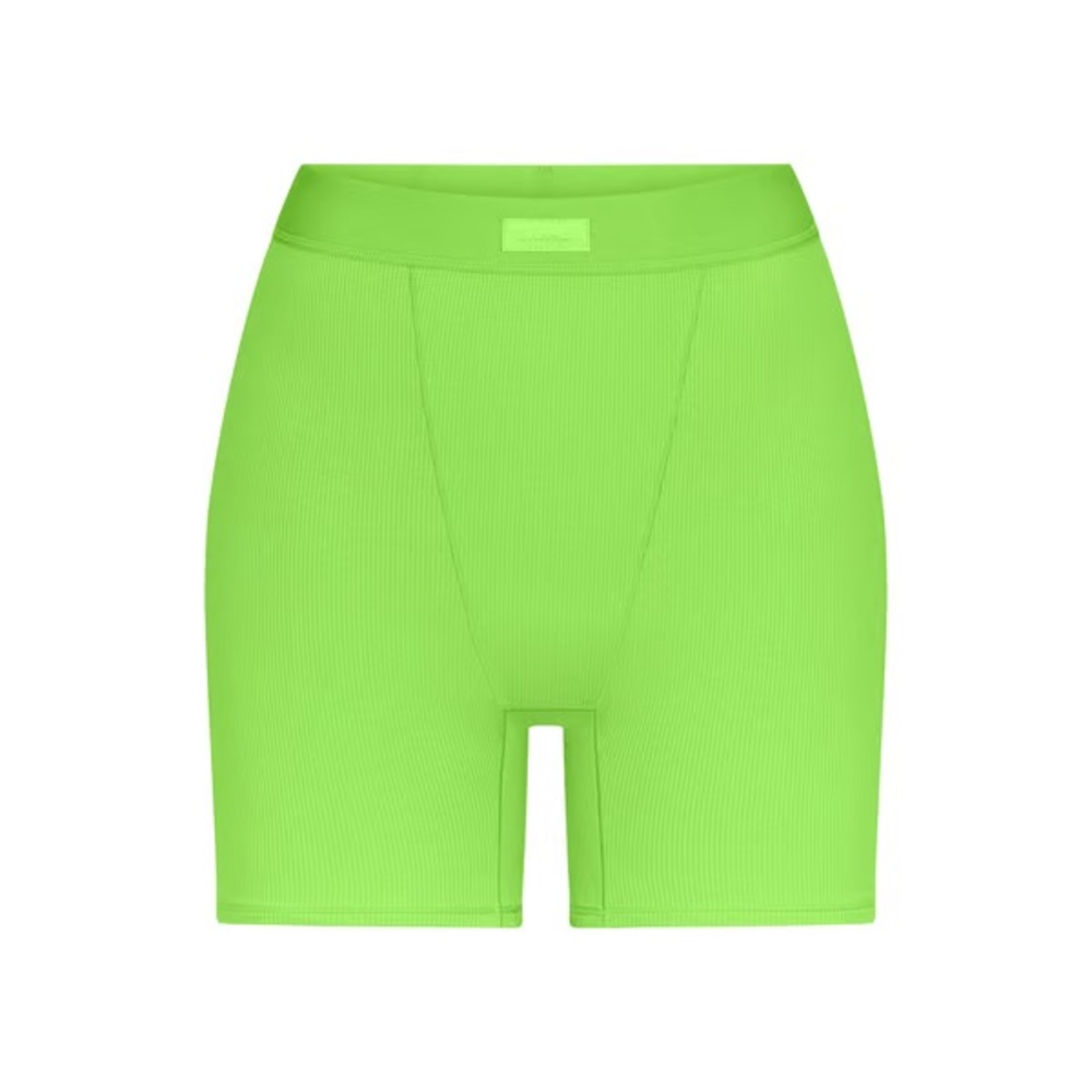 SKIMS Cotton Rib Boxer Neon Green